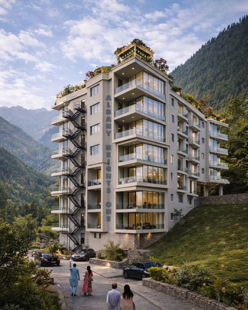 Apartments with scenic mountain views in Murree