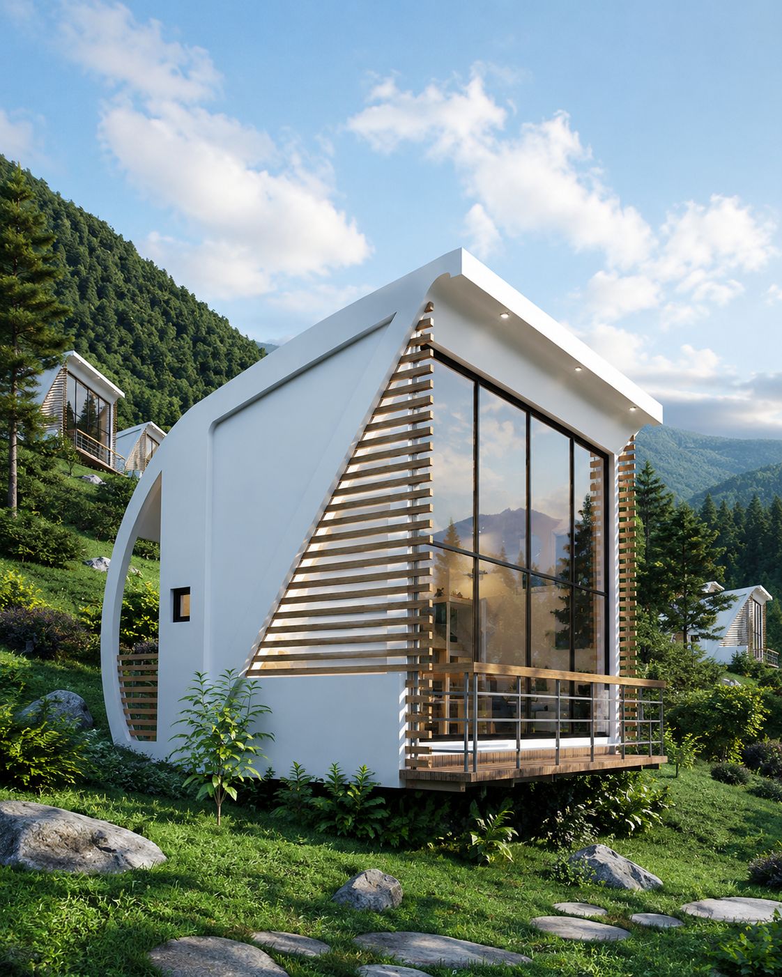 Modern hillside townhouse in Patriata